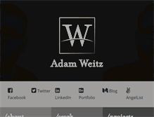 Tablet Screenshot of adamweitz.com